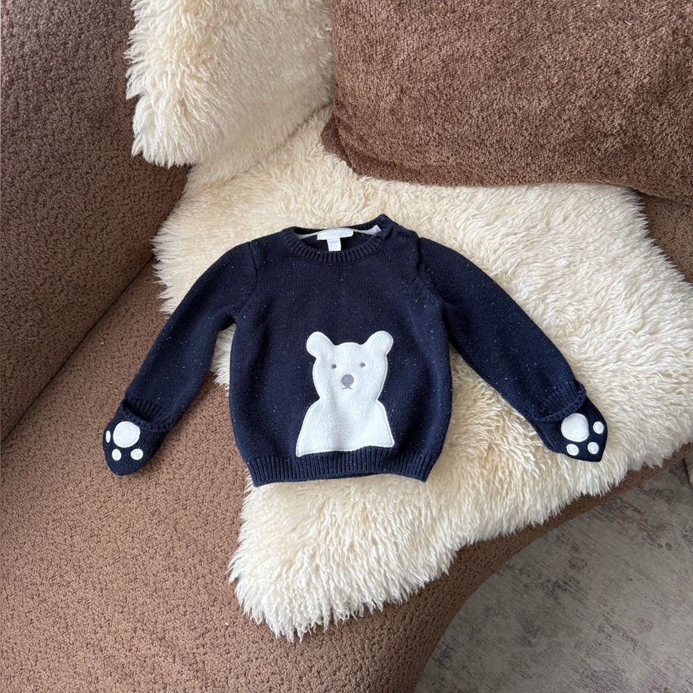 The Little White Company Bear Sweater